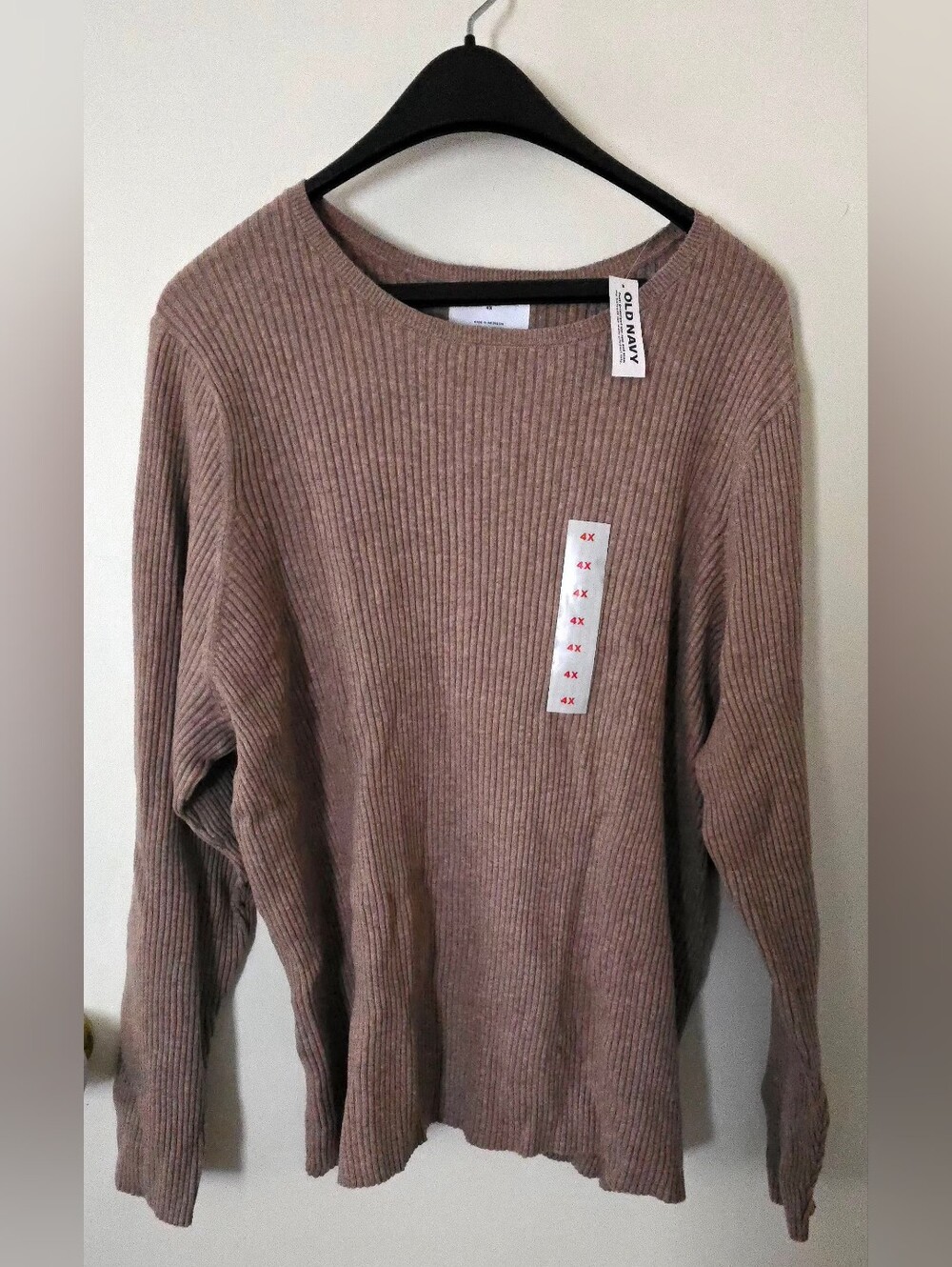 Old Navy SoSoft Lite Brown Ribbed Knit Crewneck Pullover Sweater Women’s 4X
